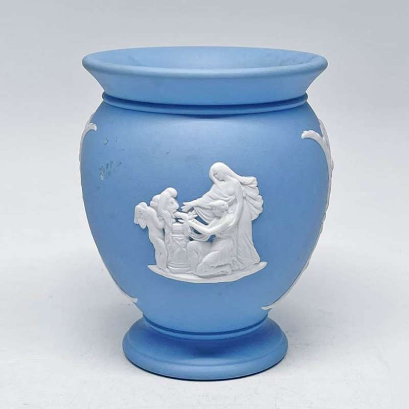 Wedgwood Light Blue Jasperware Vase Fountain
