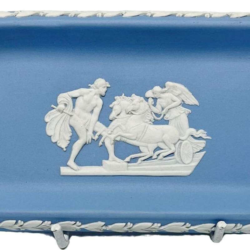 Wedgwood Blue Jasperware Chariot and Horse
