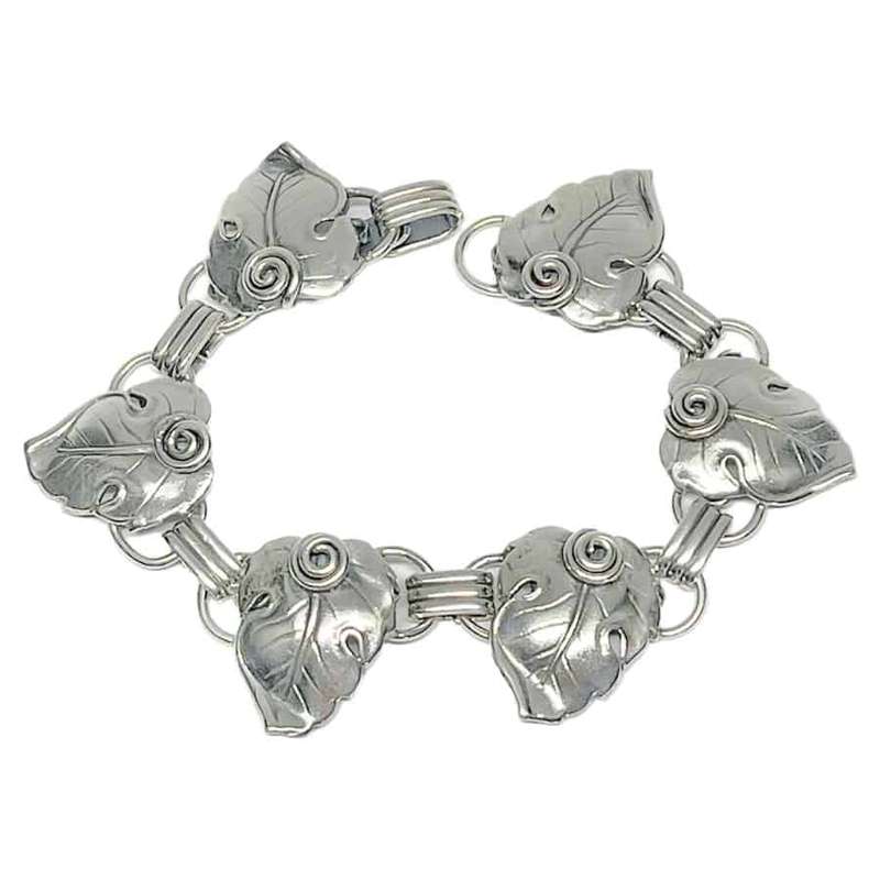 Candida Sterling Silver Leaf Bracelet