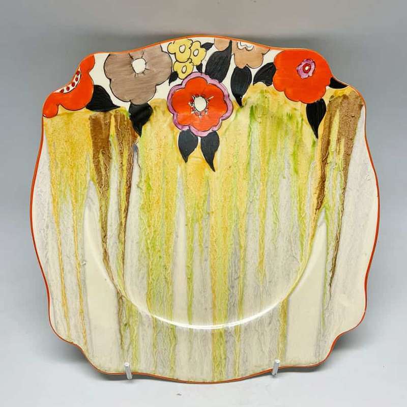 Clarice Cliff Bizarre Plate Lydiat C1930