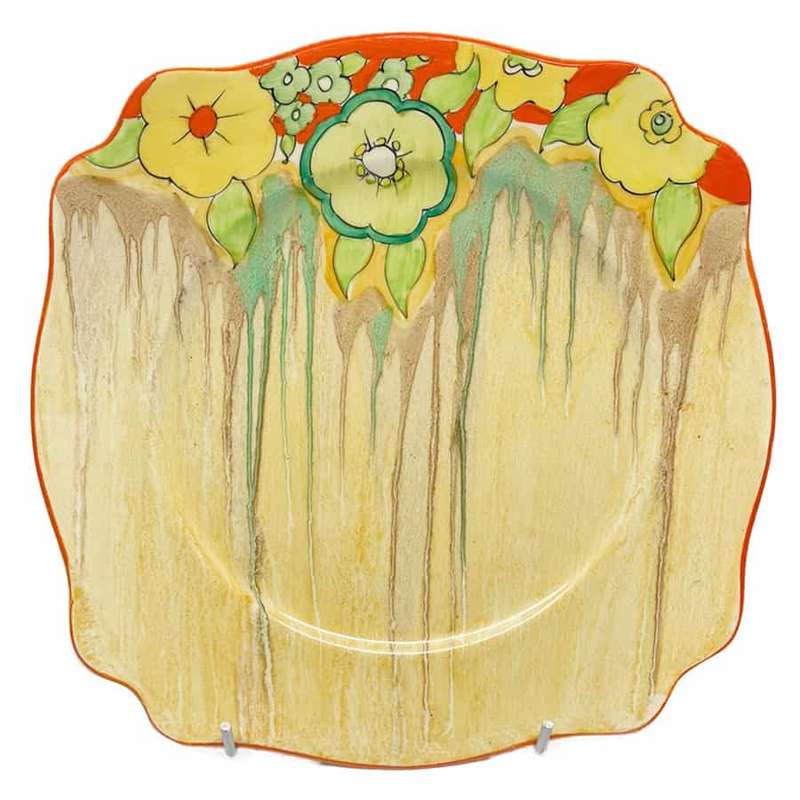 Clarice Cliff Bizarre Plate Jonquil Pattern Leda Shape