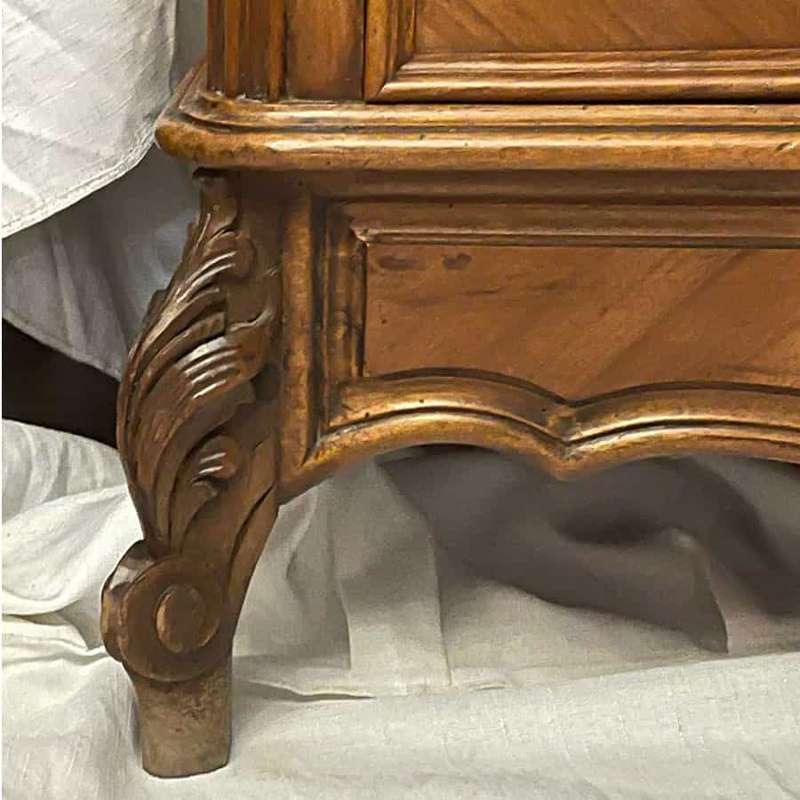 Antique French C1880 French Louis XV Walnut Vanity Chest