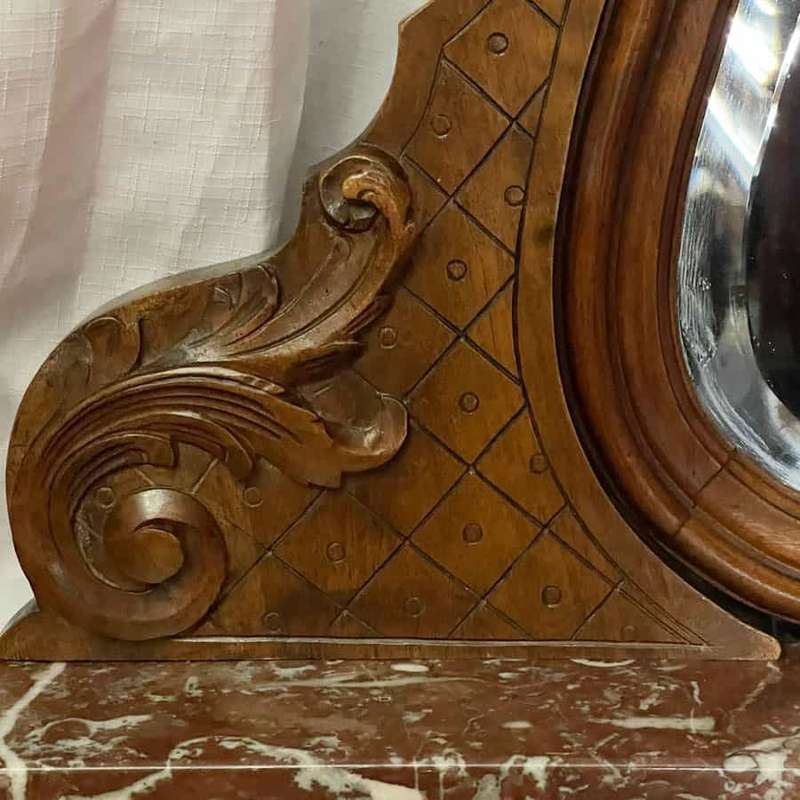 Antique French C1880 French Louis XV Walnut Vanity Chest