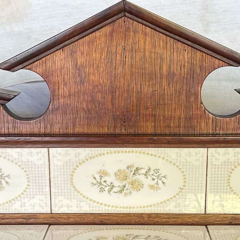 Edwardian Tiled Mahogany Washstand C1910