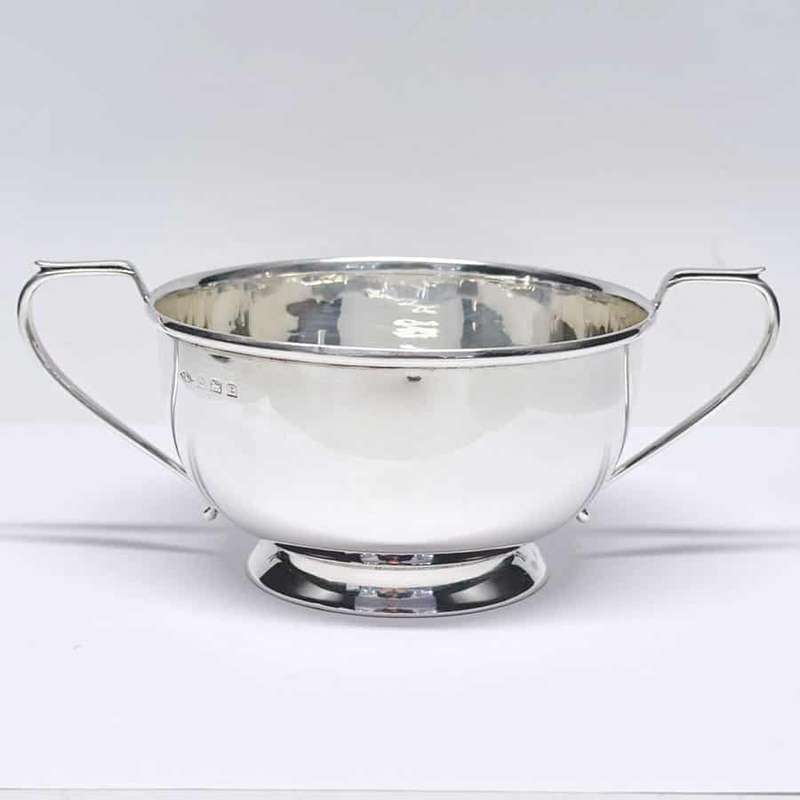 Hallmarked Silver Double Handled Porringer Birmingham 1929
