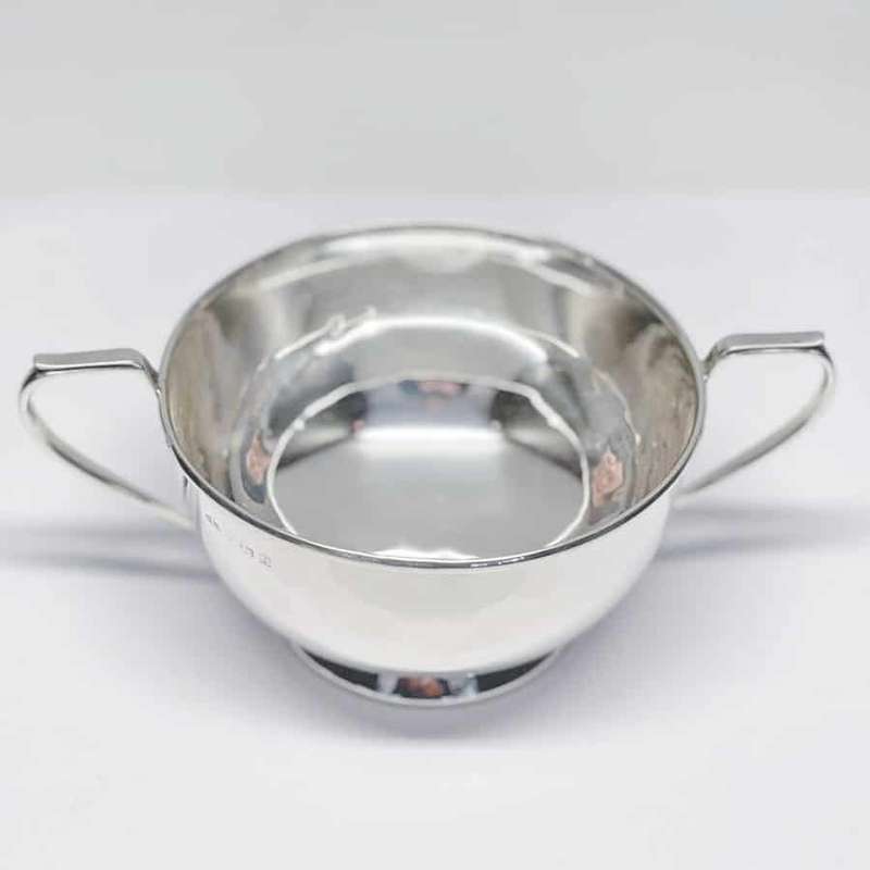 Hallmarked Silver Double Handled Porringer Birmingham 1929