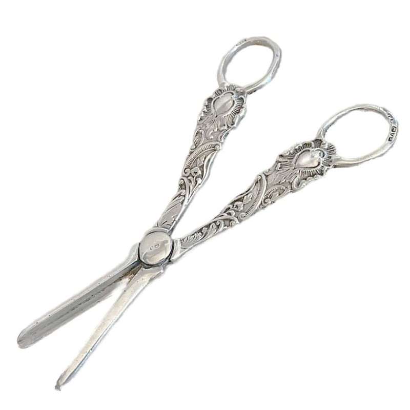 Hallmarked Silver Grape Scissors Chester 1901