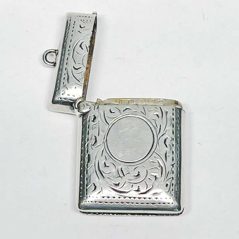 Hallmarked Silver Vesta Case Birmingham 1902