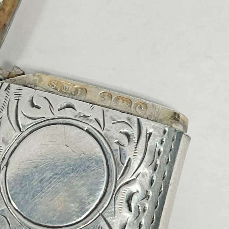 Hallmarked Silver Vesta Case Birmingham 1902