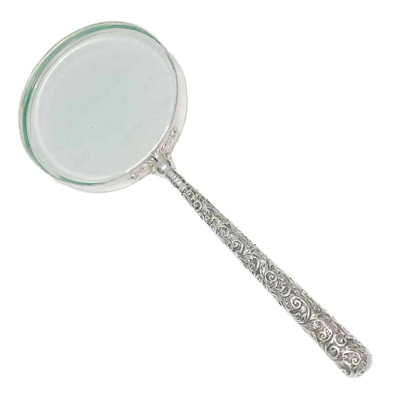 Original German Silver Victorian  Magnifying Glass