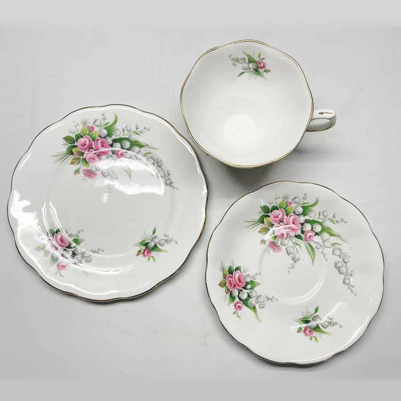 Royal Albert Lily Of The Valley Tea Trio