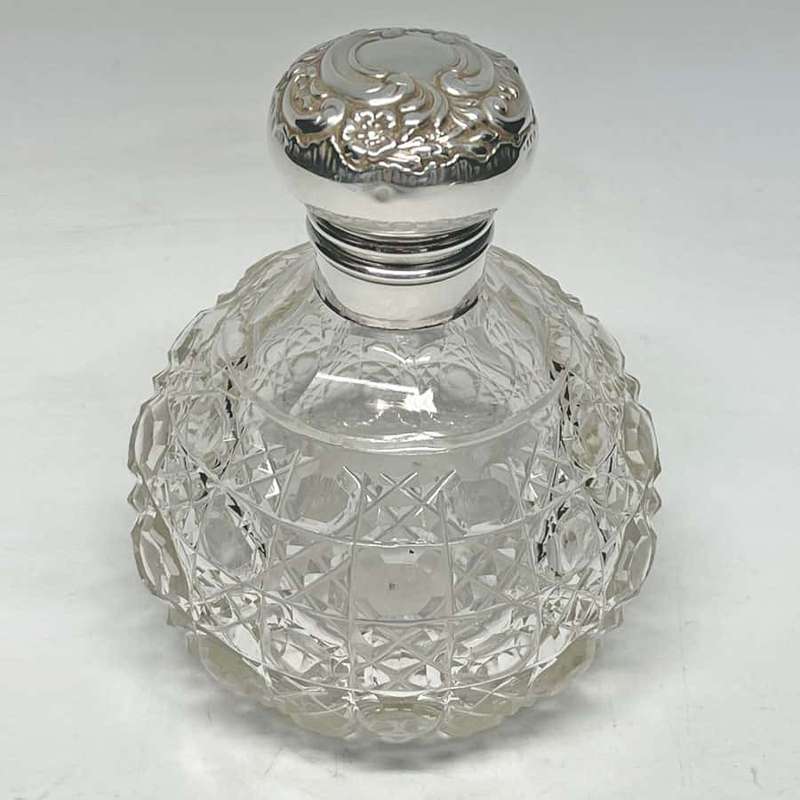Silver Topped Perfume Bottle Birmingham 1902