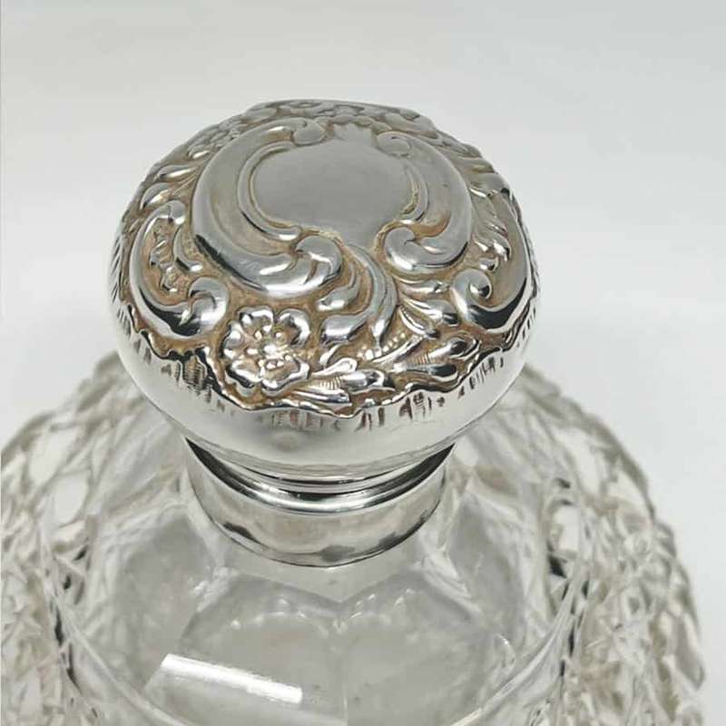 Silver Topped Perfume Bottle Birmingham 1902