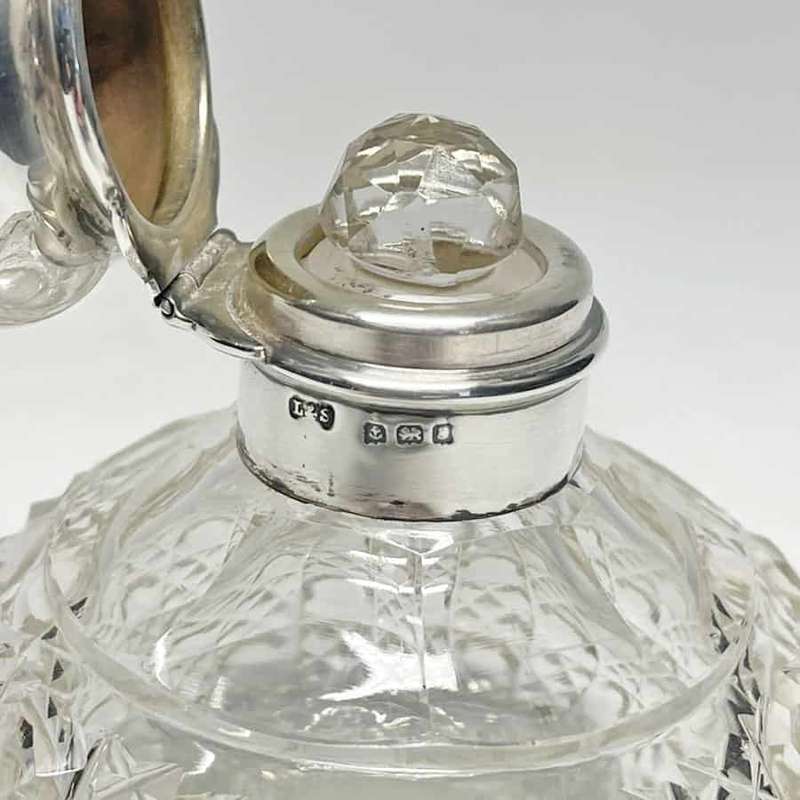 Silver Topped Perfume Bottle Birmingham 1902