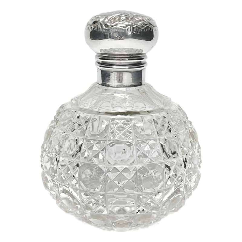 Silver Topped Perfume Bottle Birmingham 1902
