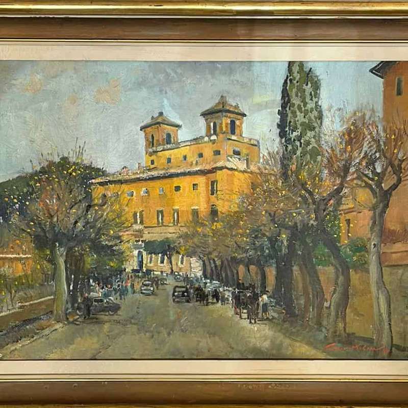 Terence John McCaw Oil Villa Medici