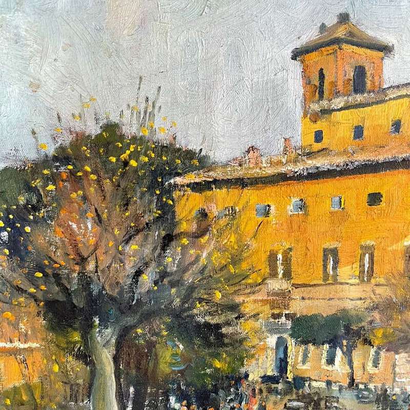 Terence John McCaw Oil Villa Medici