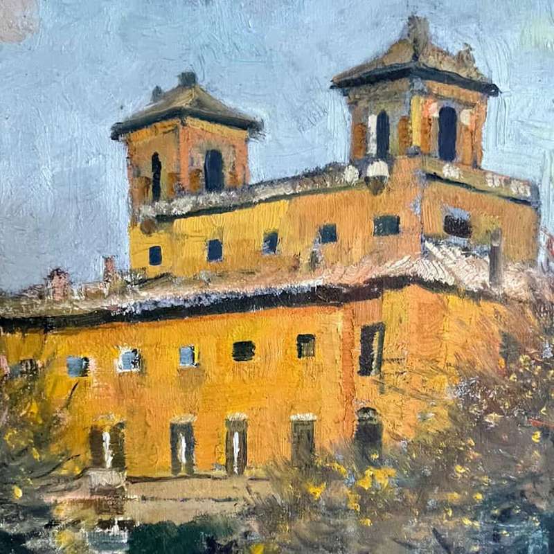 Terence John McCaw Oil Villa Medici