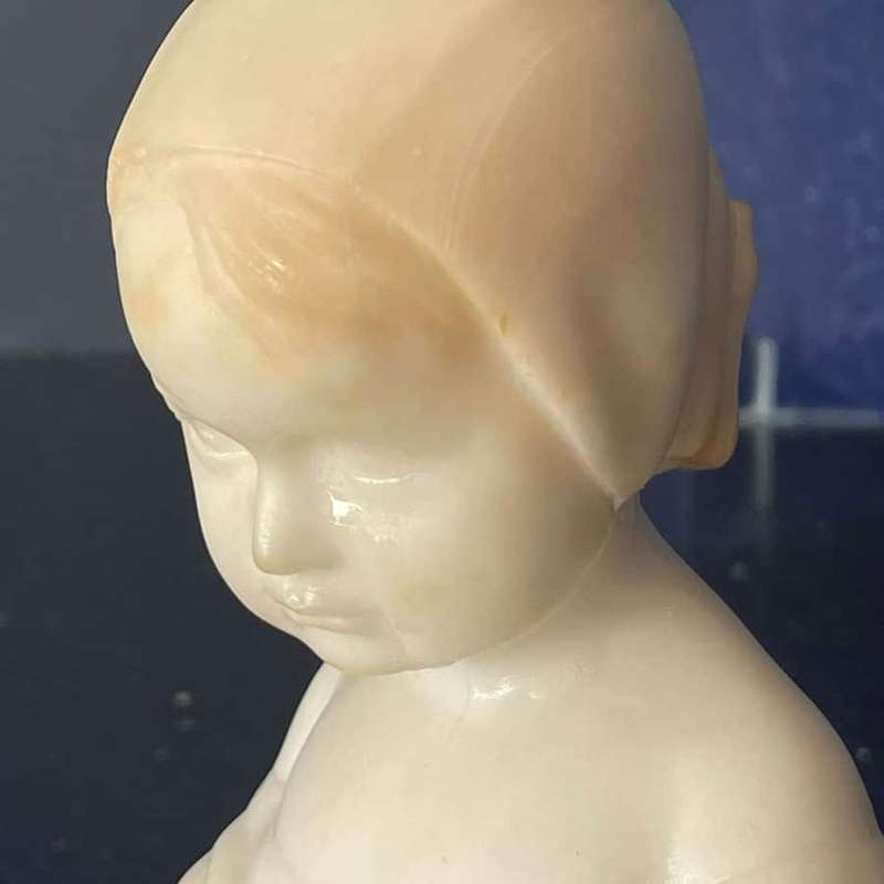 Victorian Alabaster Girl Sigismund Wernekinck