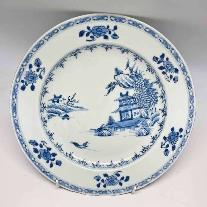 Chinese 18th Century Qianlong Willow Pattern Set Of 6 Plates 1775