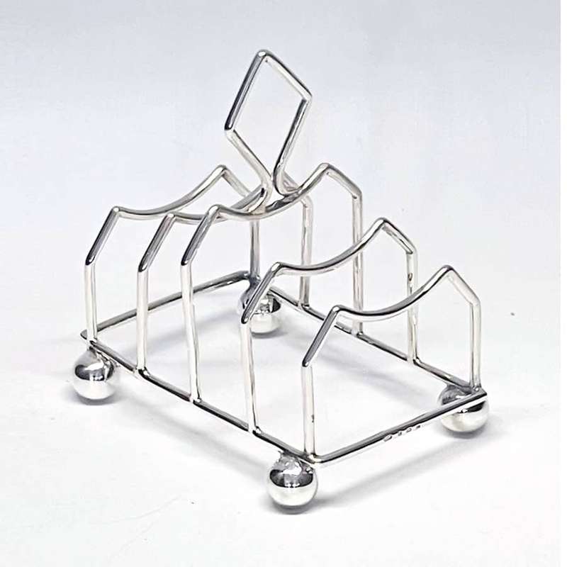 Hallmarked Silver Toast Rack Birmingham 1900