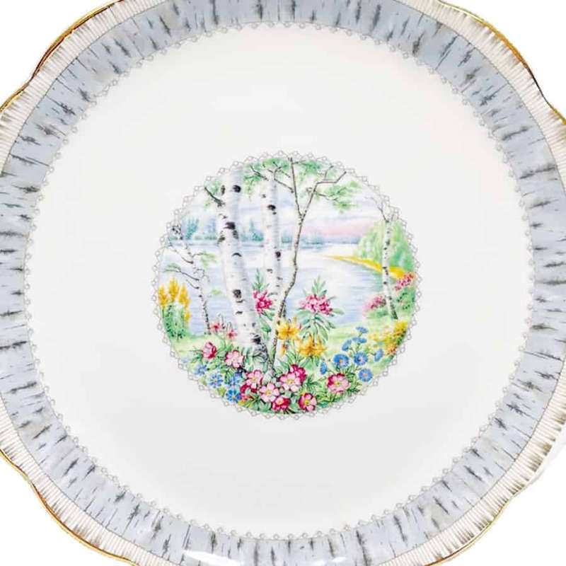 Royal Albert Silver Birch Tea Cake Plate