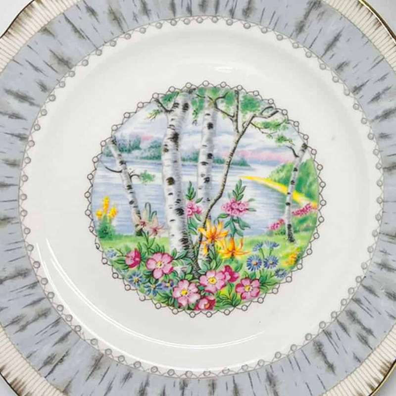 Royal Albert Silver Birch Tea Trio