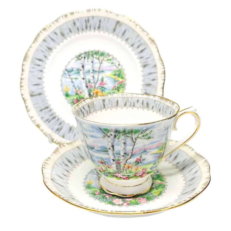 Royal Albert Silver Birch Tea Trio