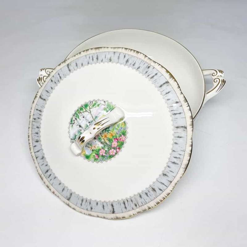 Royal Albert Silver Birch Vegetable Bowl And Cover
