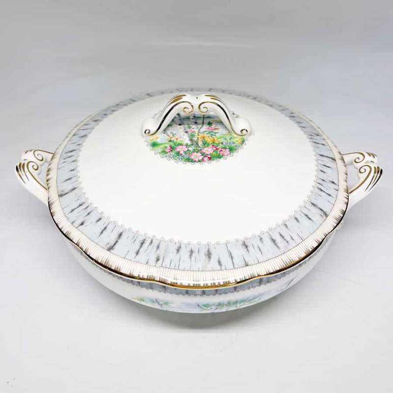 Royal Albert Silver Birch Vegetable Bowl And Cover