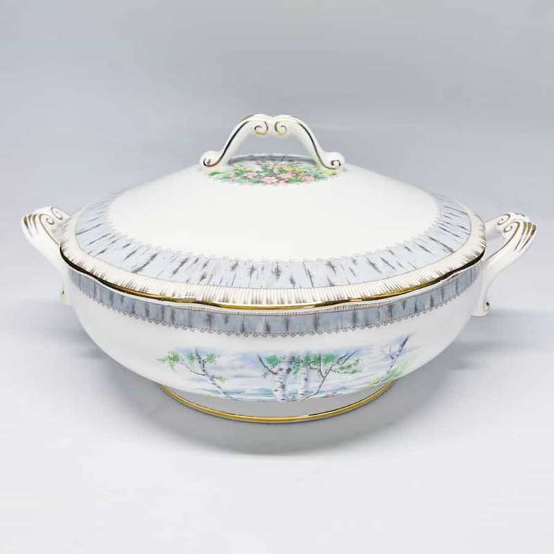Royal Albert Silver Birch Vegetable Bowl And Cover