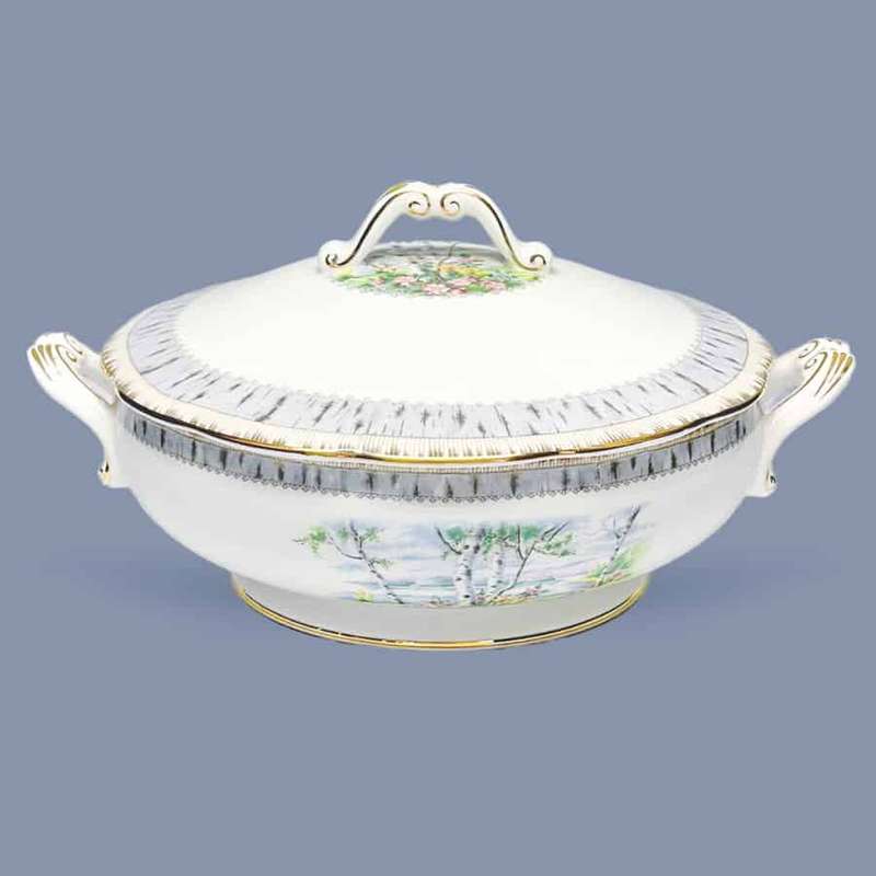 Royal Albert Silver Birch Vegetable Bowl And Cover