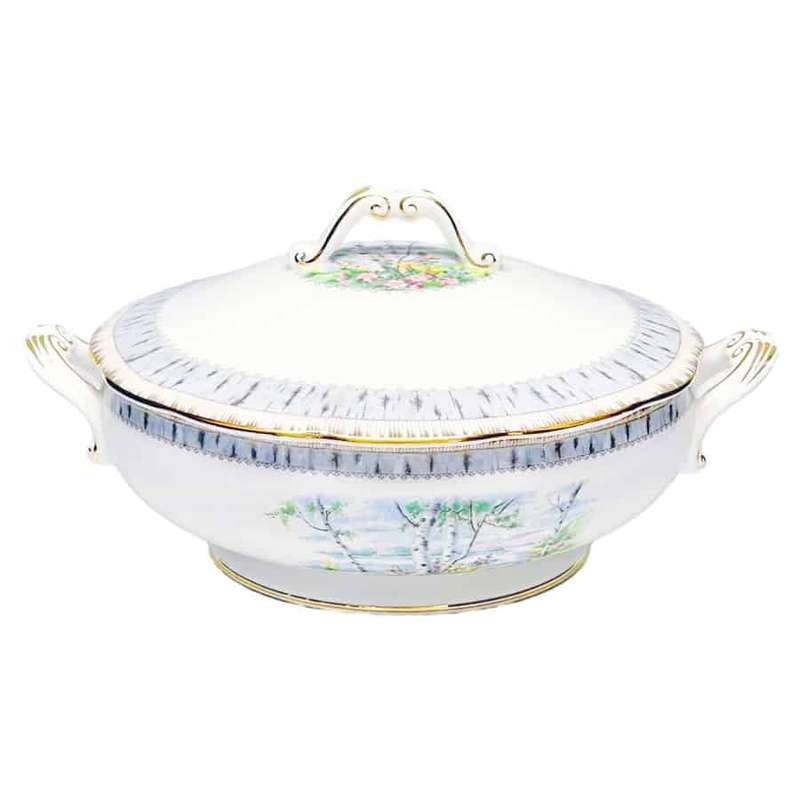 Royal Albert Silver Birch Vegetable Bowl And Cover
