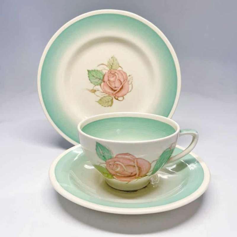 Susie Cooper Patricia Rose Green Tea Trio