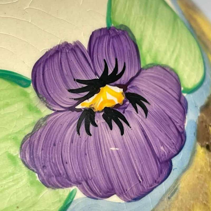 Clarice Cliff Delicia Pansies Handled Jug 634