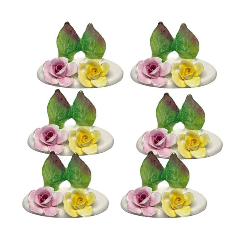 Crown Staffordshire Old Country Roses Place Card Holders