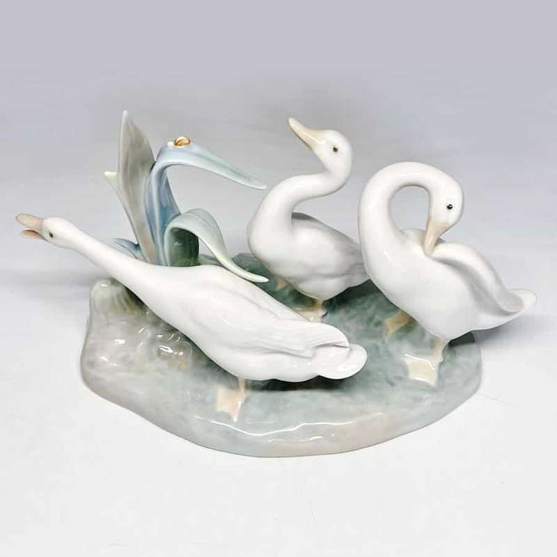 Lladro Geese Group In Reeds 4549