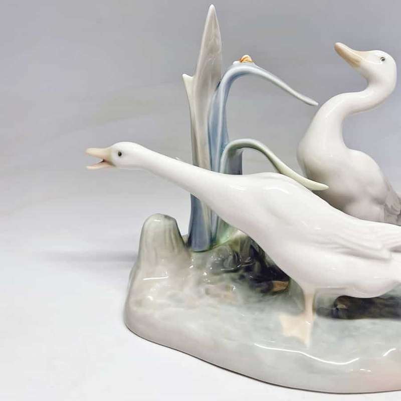Lladro Geese Group In Reeds 4549
