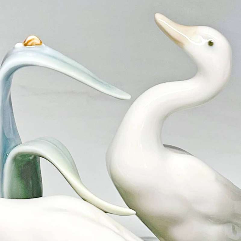 Lladro Geese Group In Reeds 4549
