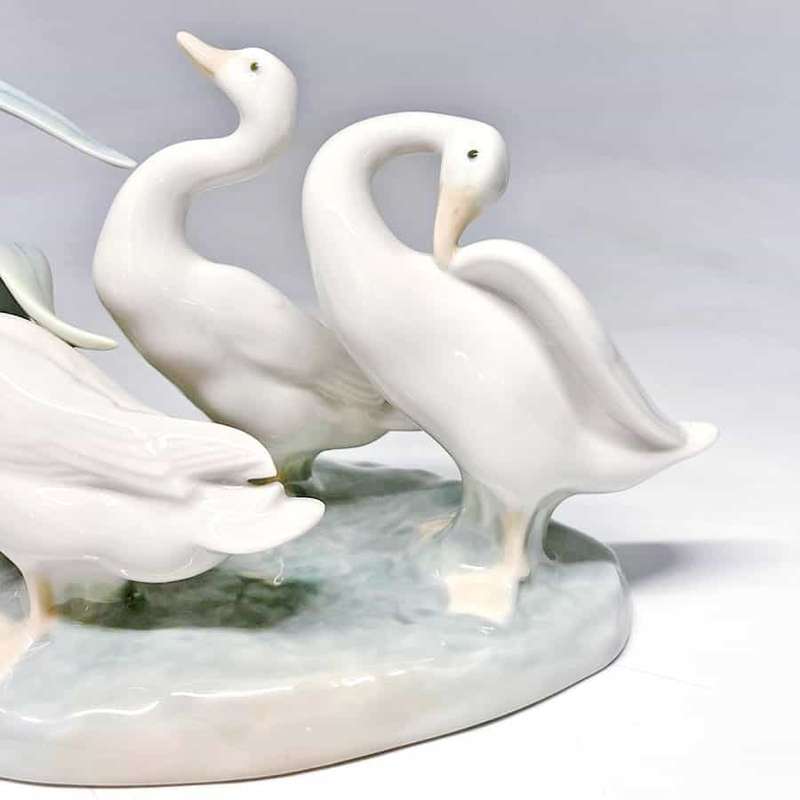 Lladro Geese Group In Reeds 4549