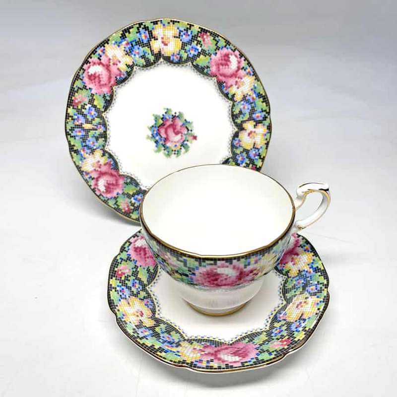Paragon Gingham Rose Petit Point Trio