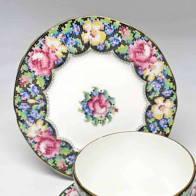 Paragon Gingham Rose Petit Point Trio