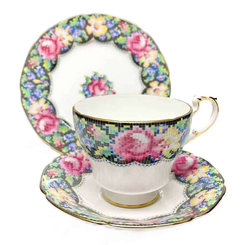 Paragon Gingham Rose Petit Point Trio