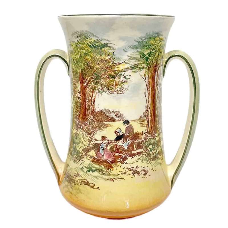 Royal Doulton Two Handle Vase Rustic England