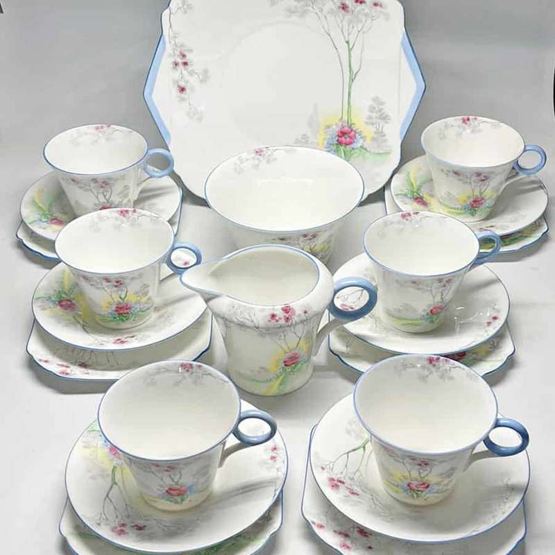 Shelley Cherry Blossom Pattern Tea Set