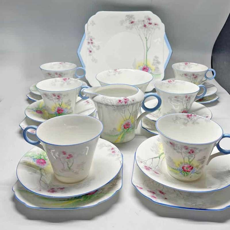 Shelley Cherry Blossom Pattern Tea Set