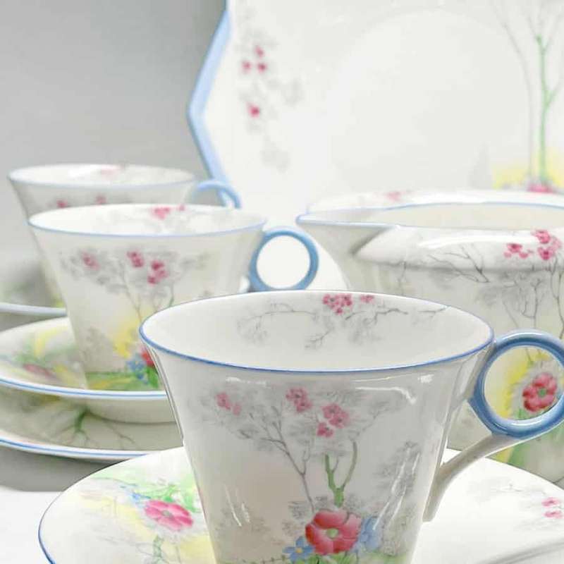 Shelley Cherry Blossom Pattern Tea Set