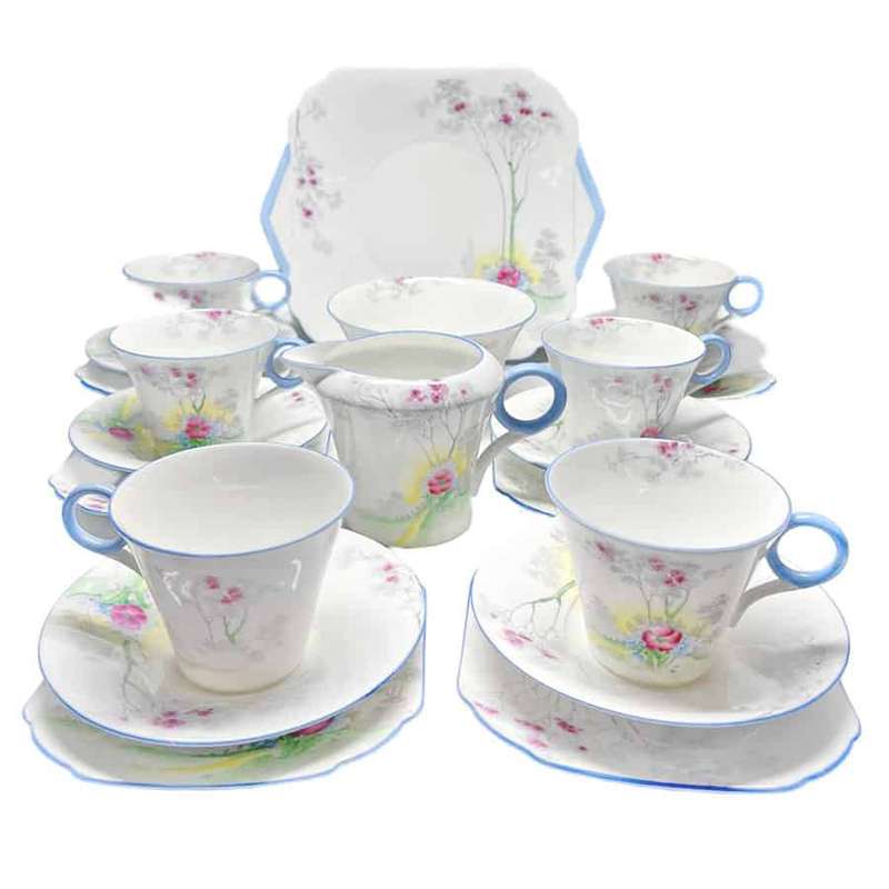 Shelley Cherry Blossom Pattern Tea Set