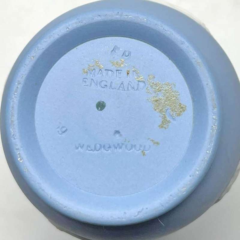 Wedgwood Light Blue Jasperware Cherubs Playing Instruments  Vase