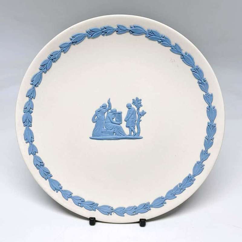 Wedgwood White and  Blue Jasper Ware Plate Musicians